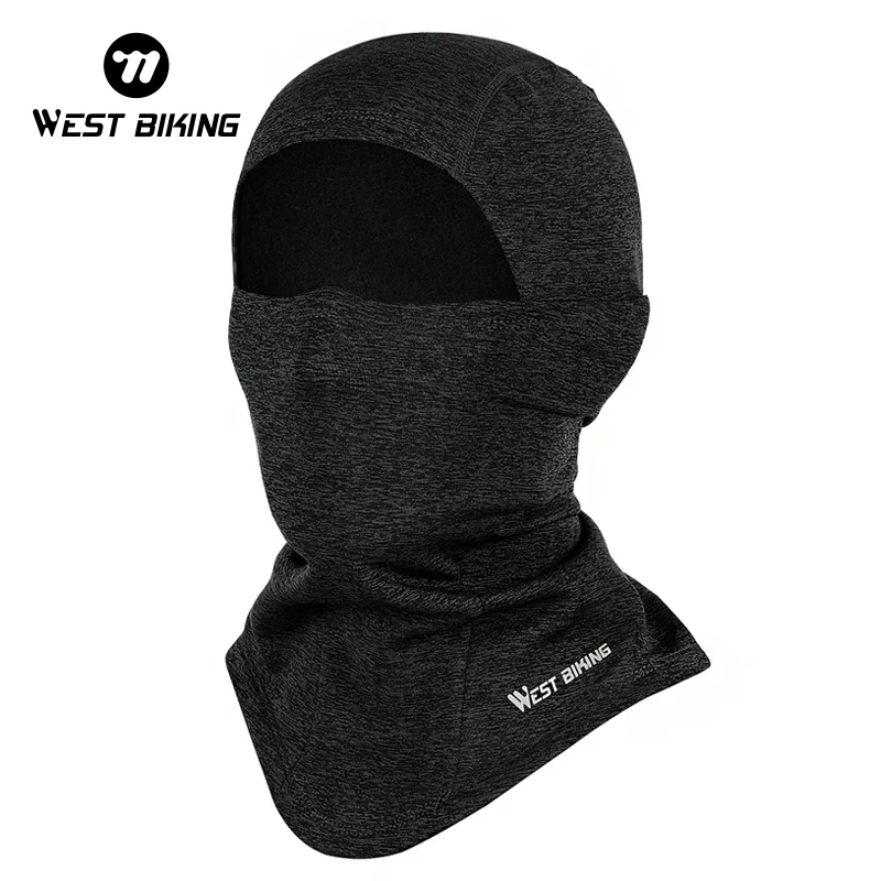 WEST BIKING Winter Sports Cap Cycling Balaclava Fleece Inner Bike Scarf Thermal Neck Warmer Skiing Motorcycle Bicycle Hat Men