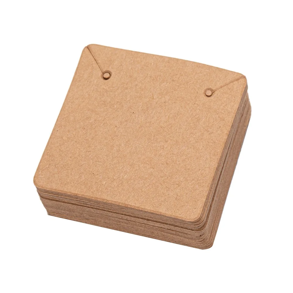 50 pz 5x5cm collana orecchini Display Card per gioielli fai da te cartone piccola impresa materiale da imballaggio forniture accessori