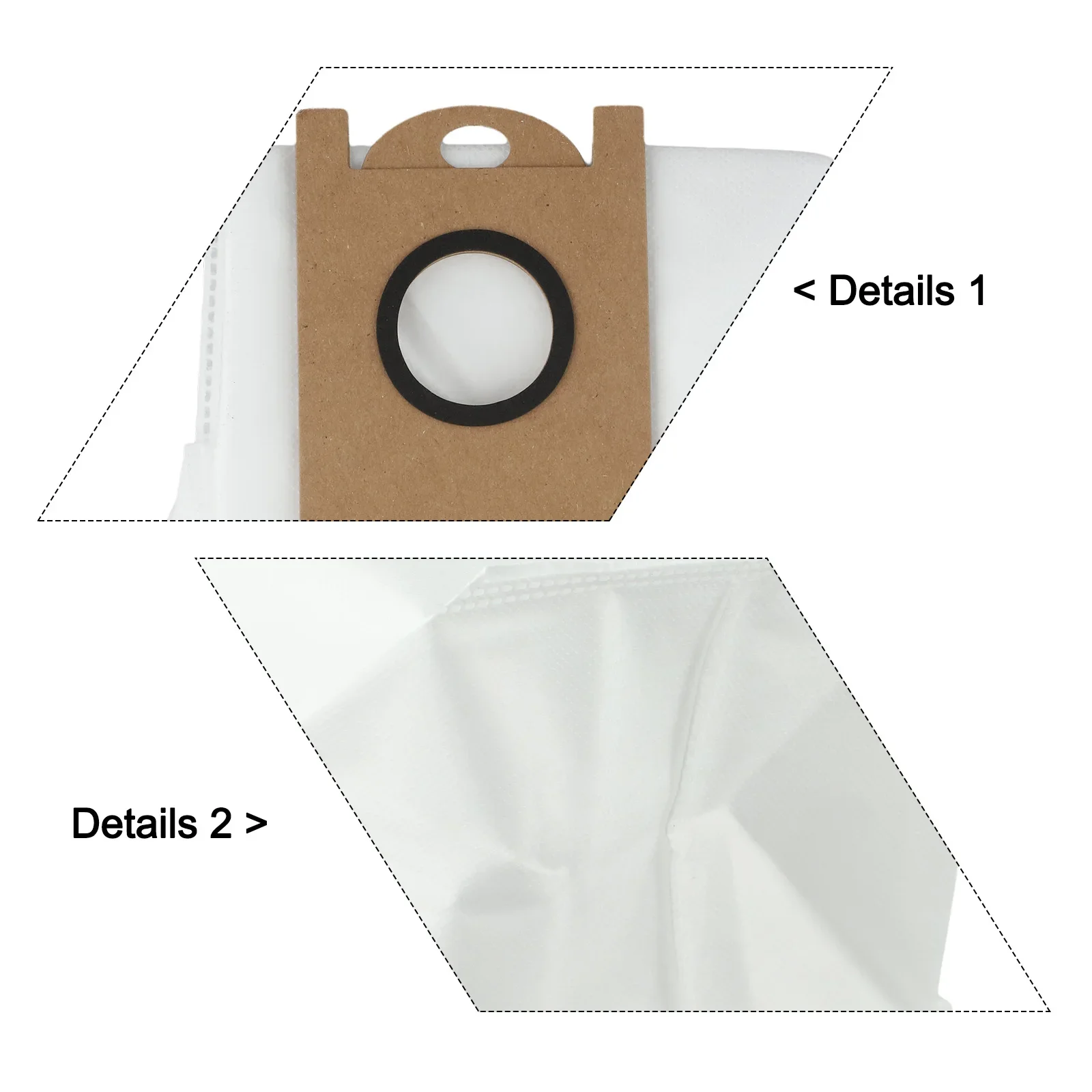

For LX16 Pro For SmarterHome Dust Bags Indoor Cleaning White Easy Installation Dust Bags 5 Pack Hygienic Cleaning
