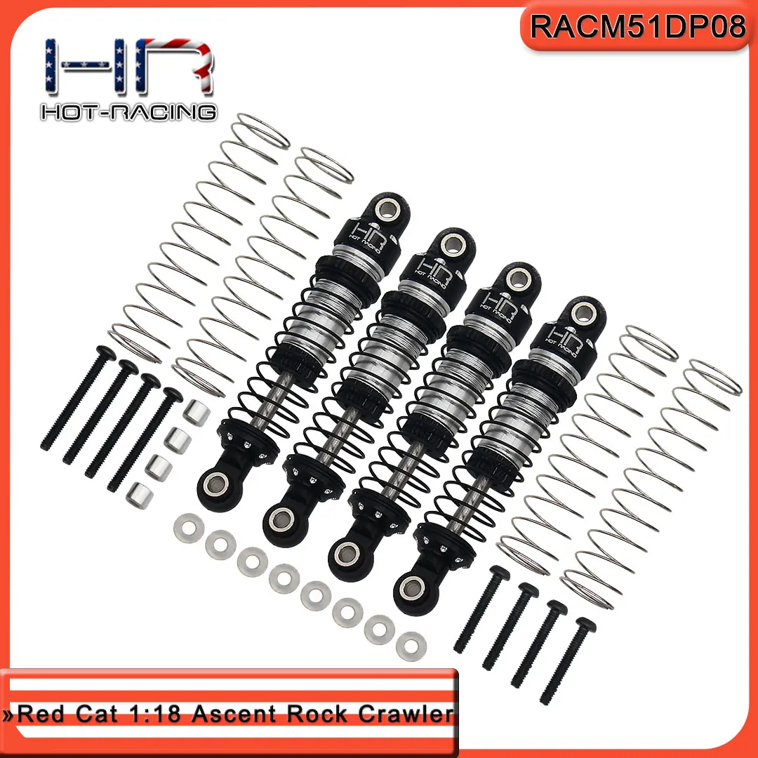 Hot Racing Threaded Aluminum Shocks For RedCat 1:18 Ascent Rock Crawler