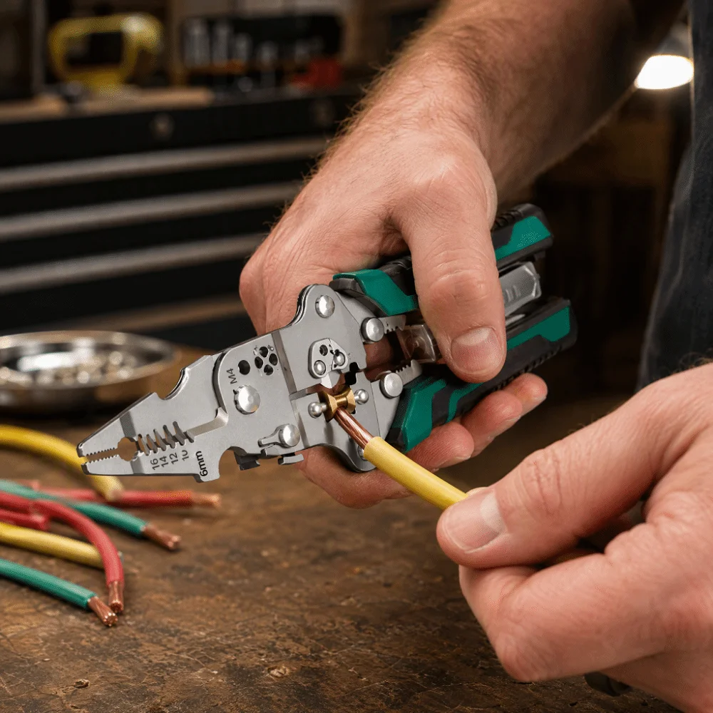 Multifunctional Wire Stripping Pliers Digital Display Cables Crimping Wire Stripper Peeling And Crimping Non-slip Handle
