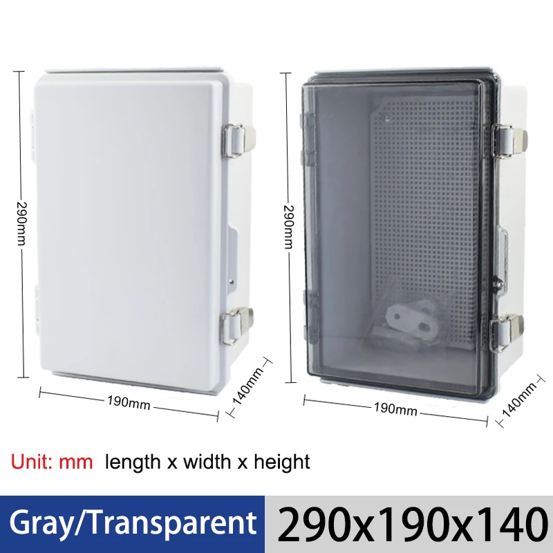 Ip67 Waterdicht Transparant Deksel Juction Box Abs Plastic Outdoor Power Distribution Box Elektronische Instrumentenkast