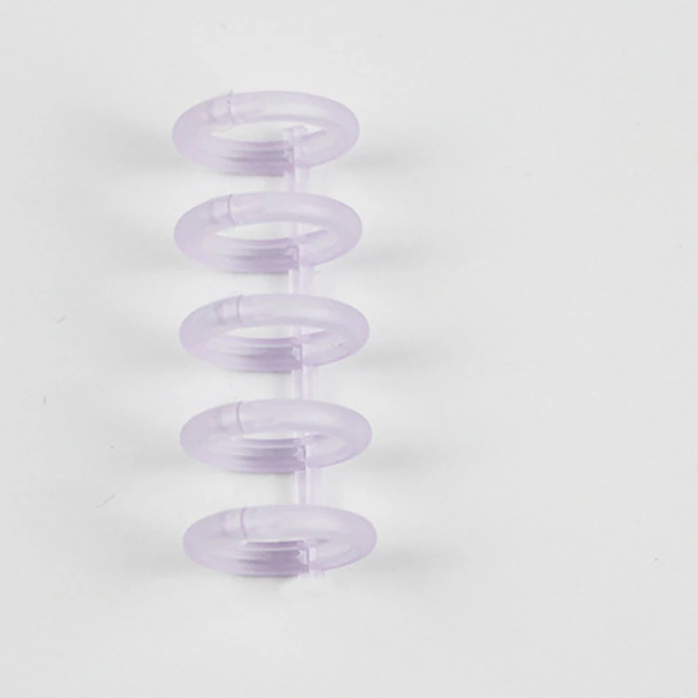 

30 Pcs 5-Hole Binder Rings Plastic Loose Leaf Notebook Binding Coils Spiral Circle Replacement DIY Book Rings File Folder