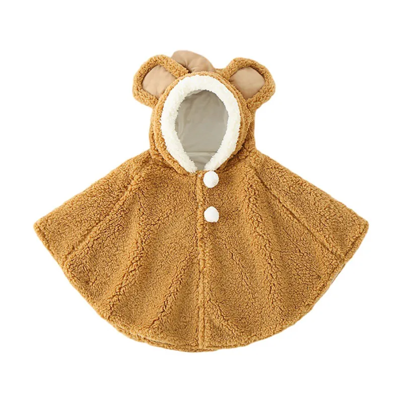 Boys And Girls Capes Simulation Lamb Plush Casual Capes Children Thickened Autumn And Winter Clothing