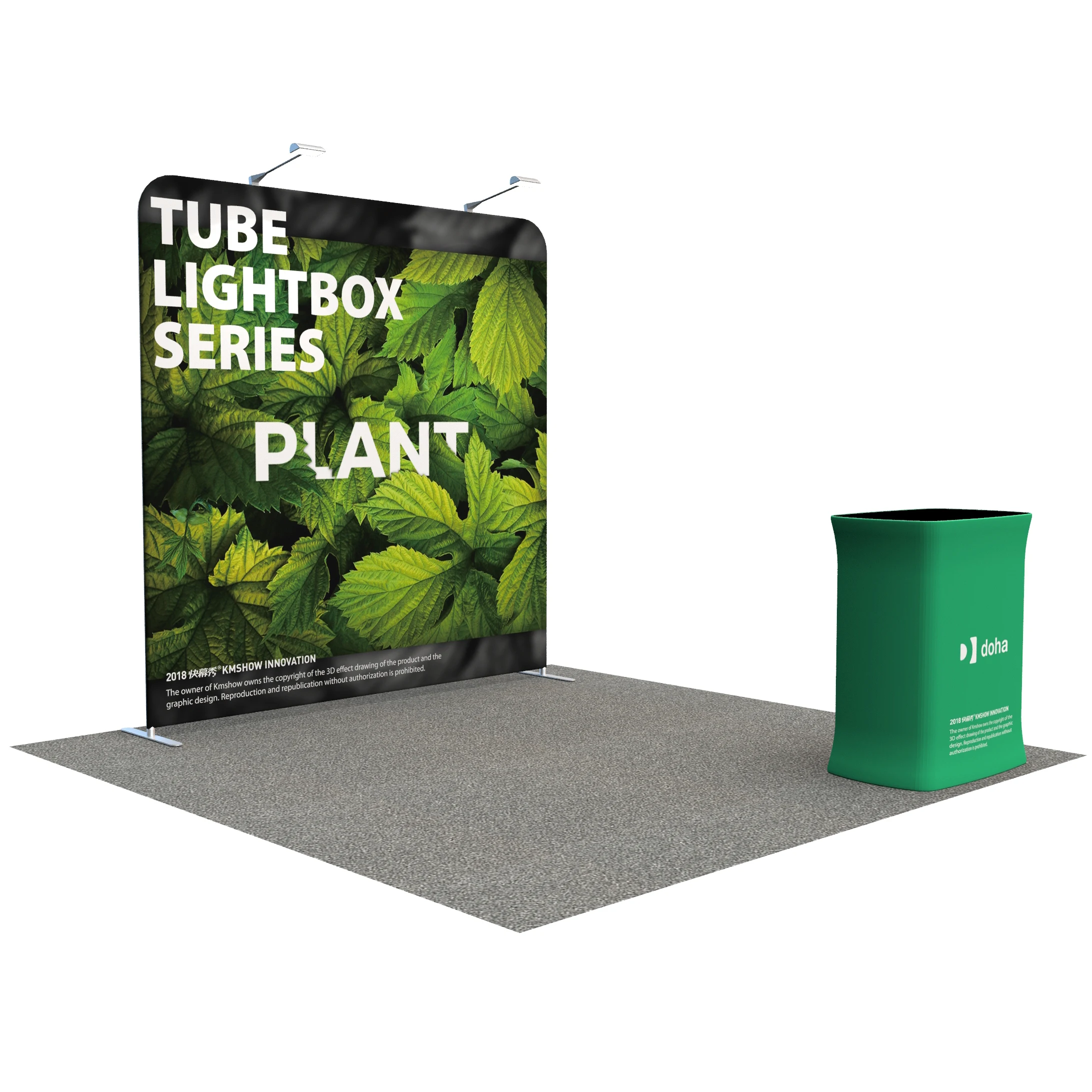 10x10ft 3x3m Aluminum Shelf Display Backdrop Banner Stand Exhibition Counter Portable Lightweight Expo Display Trade Show Booth