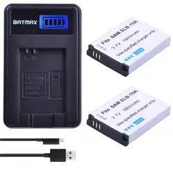 Batmax SLB-10A Bateria SLB 10A Bateria + Ładowarka USB LCD do Samsung P800 P1000 PL50 PL51 PL55 SL420 SL502 SL620 SL720 SL820 WB700