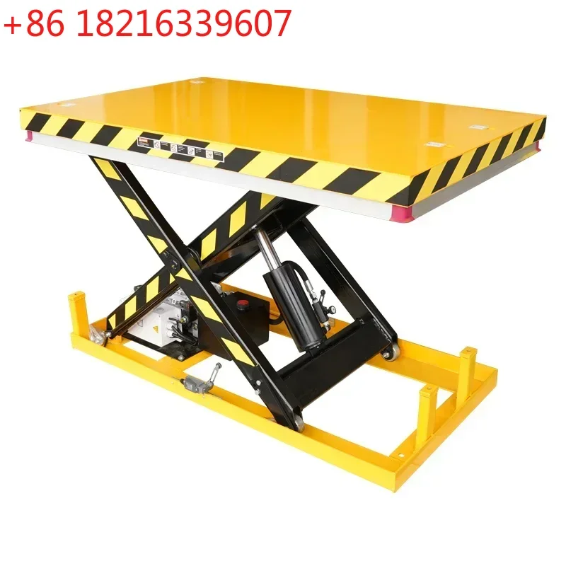 Small electric hydraulic lifting platform fixed scissor lift mobile unloading