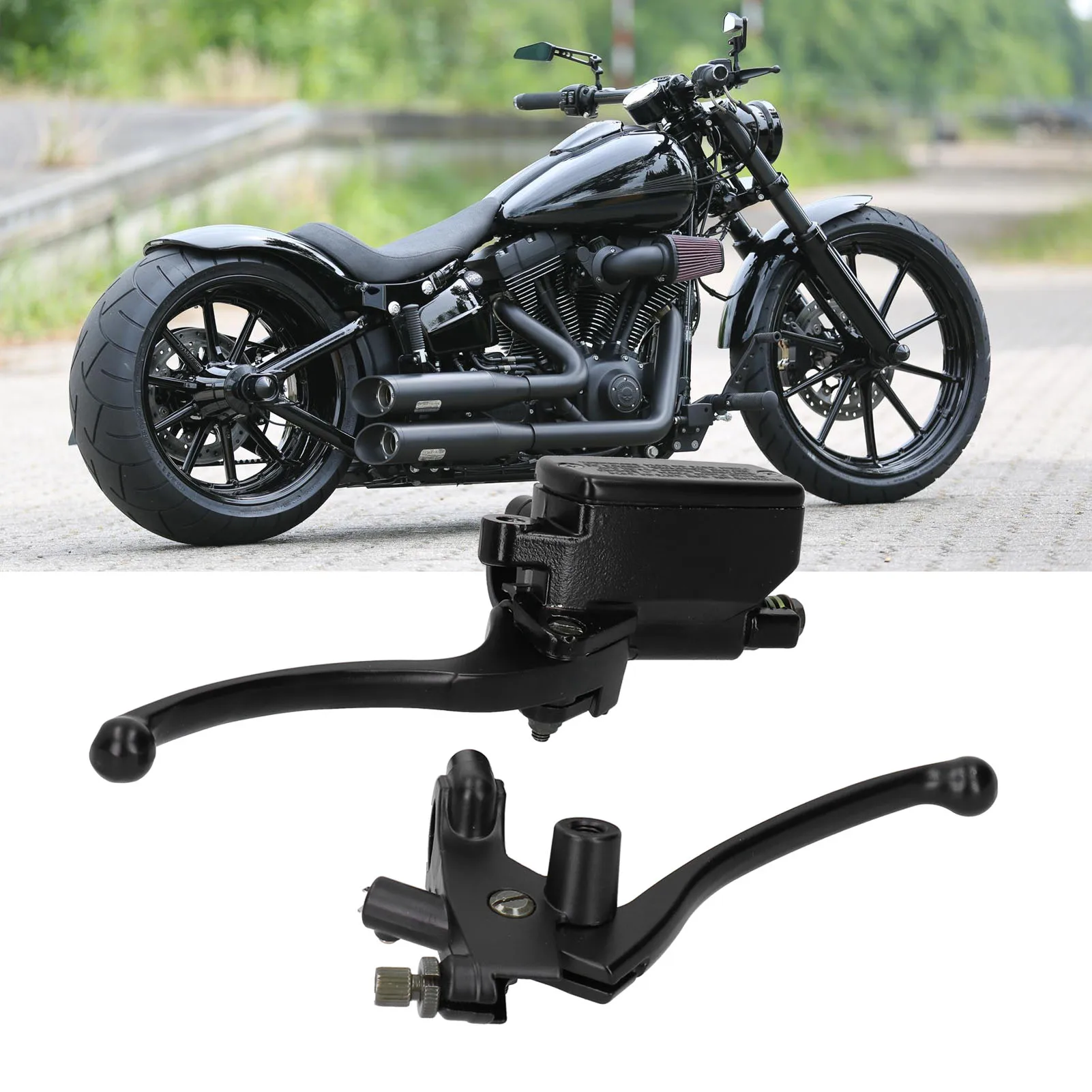 

22 мм универсальный мотоциклетный гидравлический тормозной рычаг сцепления в сборе, черный алюминиевый сплав с ЧПУ