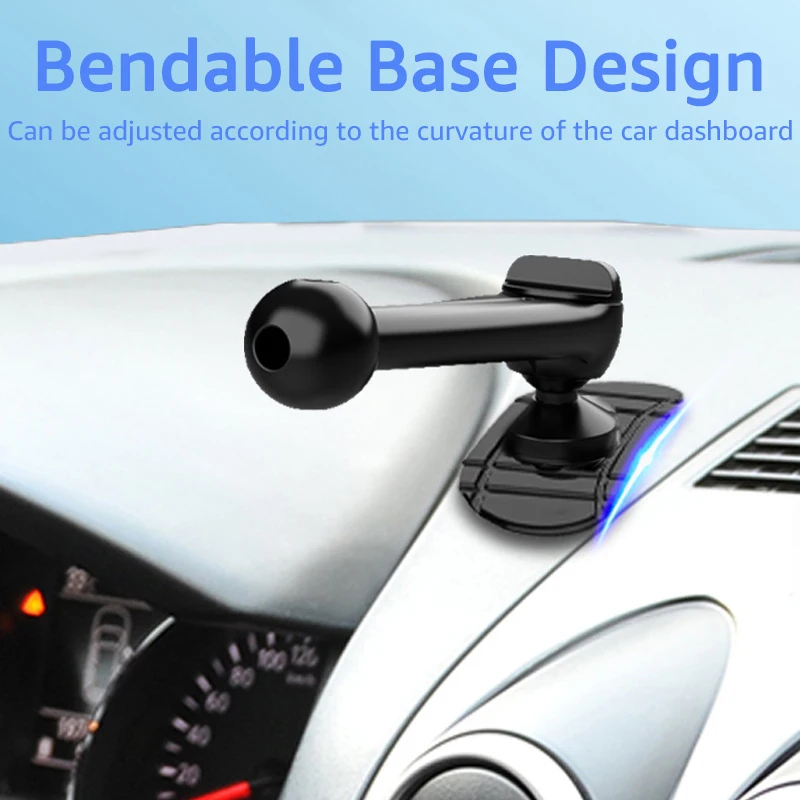 Auto-Handy-Halterung, 17 mm Kugelkopf-Basis für Auto-Armaturenbrett, Telefonhalterung 360 ° Zubehör für die drehbare Autotelefonhalterung – Detail 1