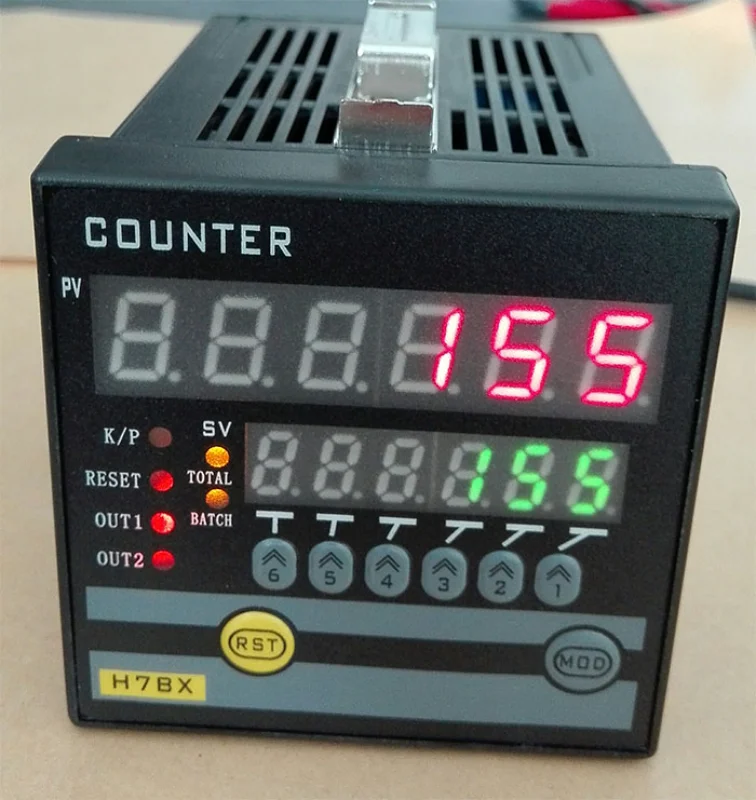 

Total counter Batch counter Total counter/batch counter 6-bit even display H7BXJC2-6E2R