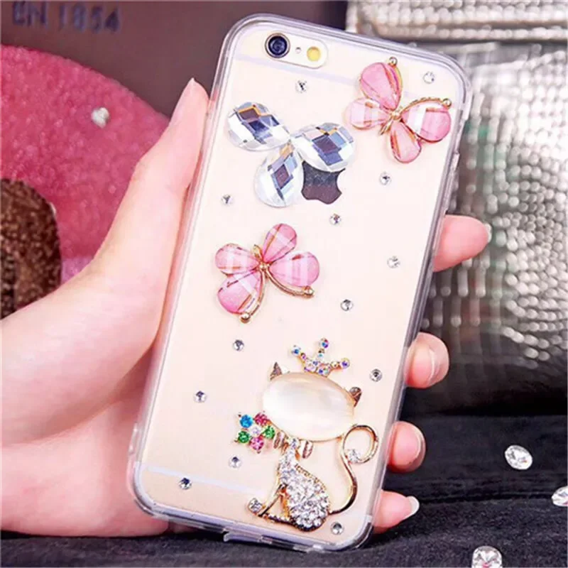 Phone Case Bling Diamond For Samsung GalaxyA35 A50 A70S A22 A32 5G A52 A71 4G A51 A72 A73 A53Crystal Cover Peacock Flower Decora