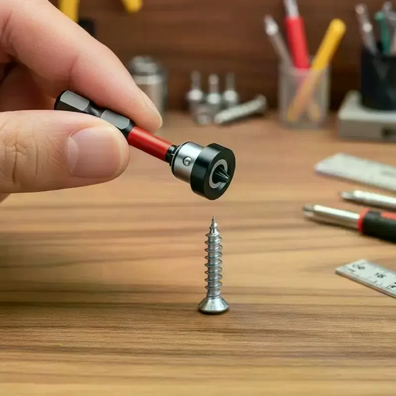 Magnetic Positioning S2 Screwdriver Bits: Drywall Plasterboard Gypsum Board Locating Head Drilling Tools 1/2PCS