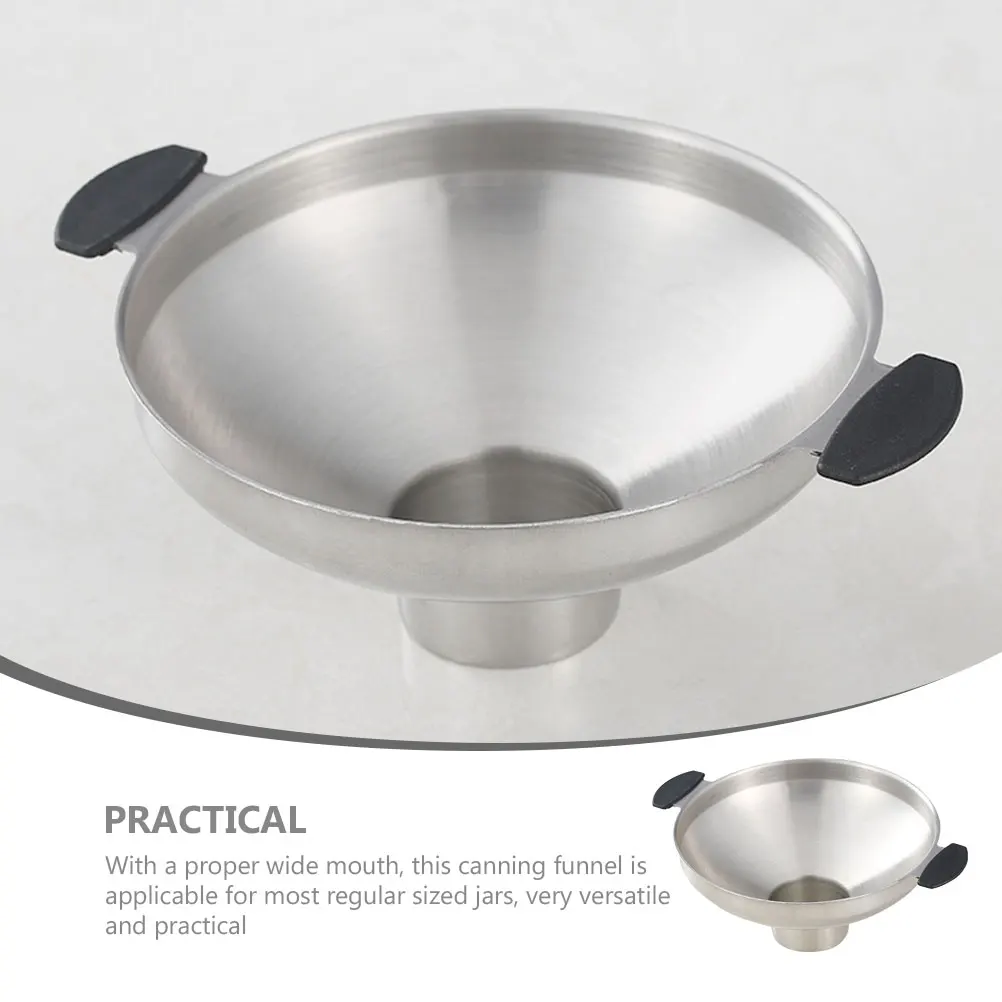 

Stainless Steel Funnel Wide Mouth Funnel For Canning Wide Mouth for Regular Jars Mason Flask Oil Transferring Kitchen