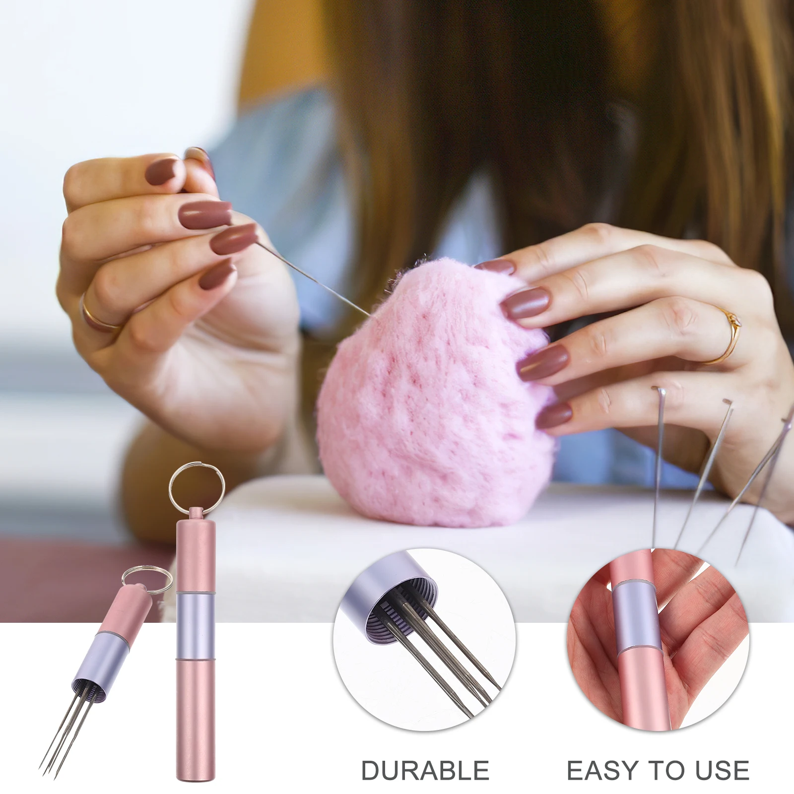 

1 Set Of Punch Needle Tools Diy Embroidery Lightweight Sewing Needles For Crafts Knitting Felting Wool Needle Tool Practical For