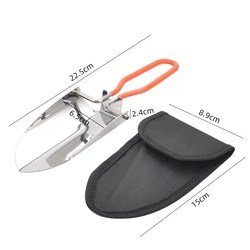 Mini Collapsible Folding Shovel with Storage Bag Stainless Steel Garden Tools Camping Spade Gardening Flower Planting Tool