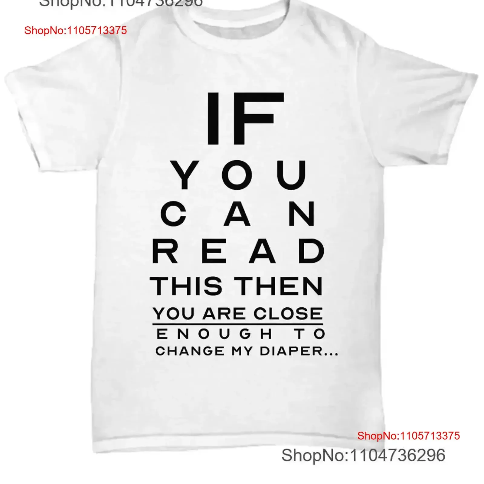 Funny Eye Chart Diaper Change Design Humor ABDL T Shirt vintage Washed streetwear Top For Everyday Wear homme graphic vintage