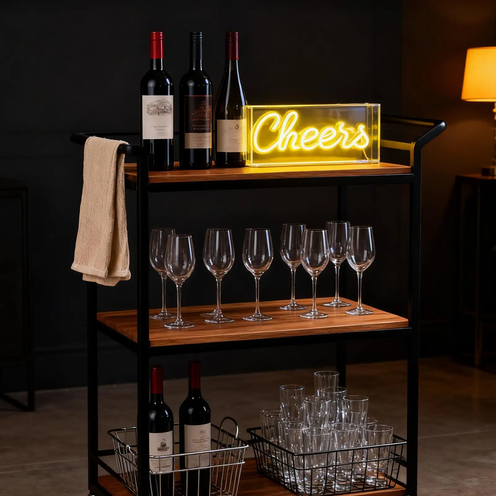 بار النيون USB ثلاثية الأبعاد ضوء النيون ديكور سطح المكتب مضاءة ديكور للمنزل غرفة شقة كلية الزفاف رجل كهف الشرب #5