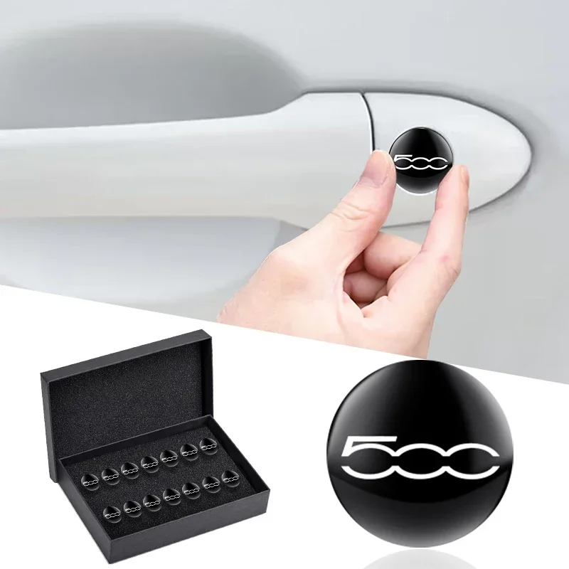 2/5/10pcs Car Styling Lock Keyhole Stickers Decoration Protection For FIAT 500 Tipo Toro Nuovo Freedom 500X Doblo Grazie