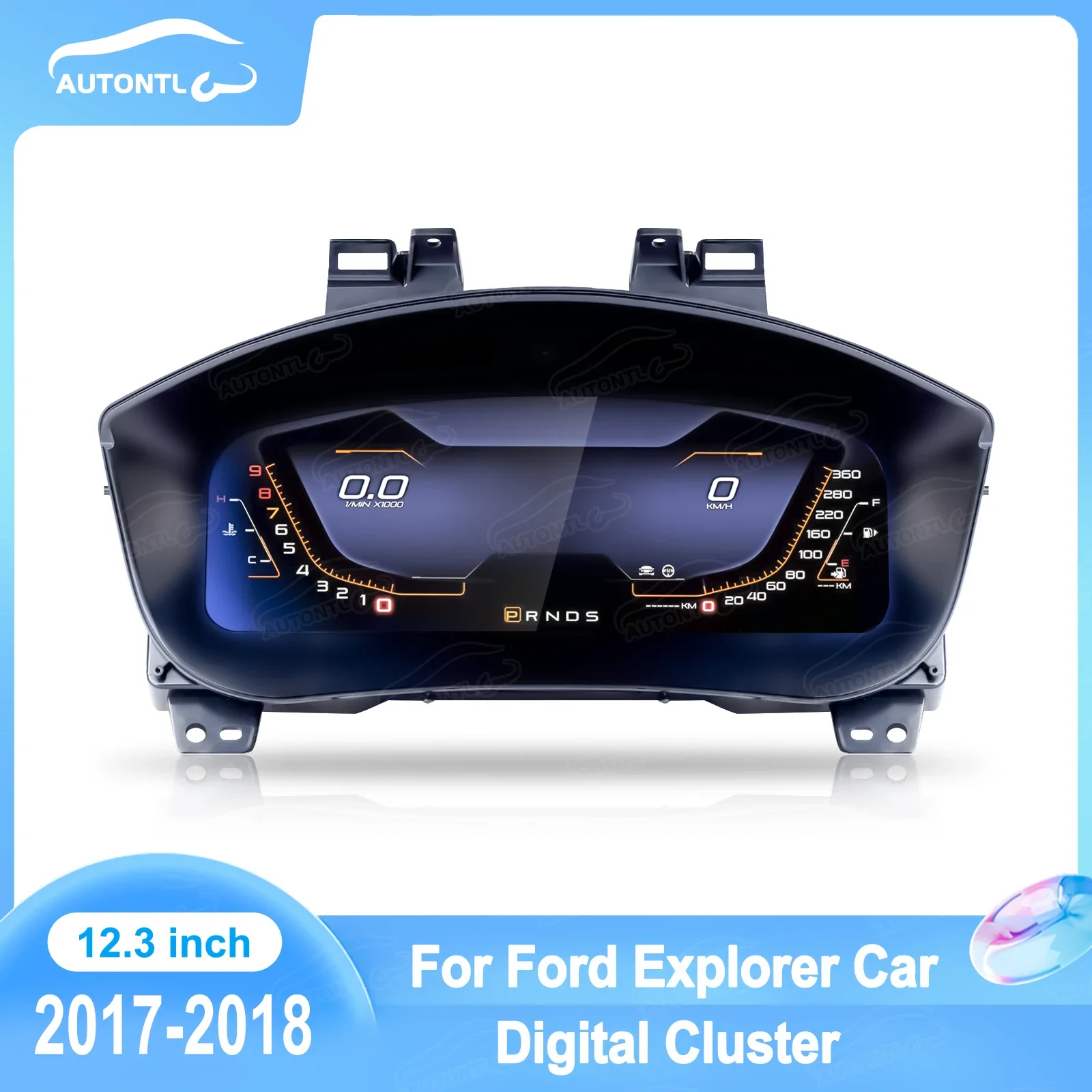 

Navihua 12.3 Inch LCD Dashboard Car Digital Cluster Auto speedometer Virtual Cockpit Instrument for Ford Explorer 2017-2018