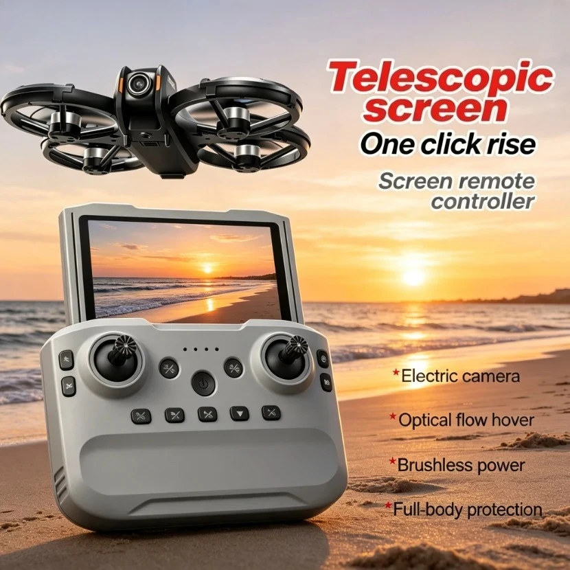 Original M5 Foldable Drone 4K 8K HD 4.3 Inch Screen Remote Brushless Motor Long Endurance RC Quadcopter Aerial Photography