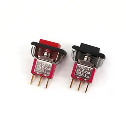 2Pcs SH P8701-F22A Square Snap-in 3Pin Momentary ON-MOM Reset SPDT Mini Pushbutton Click Switch