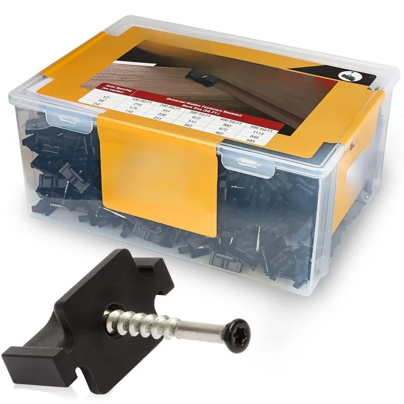 Concealed fasteners for composite patio panels,