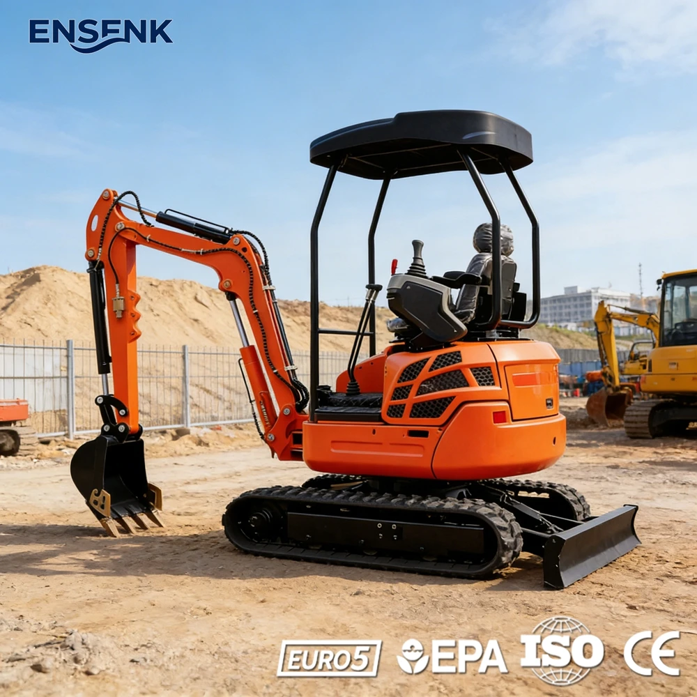 

Mini Excavator 0.8Ton 1.5Ton Construction 1.7Ton 1.8Ton Diesel Engine EPA Euro 5 CE Multifunctional Excavator Fast Delivery