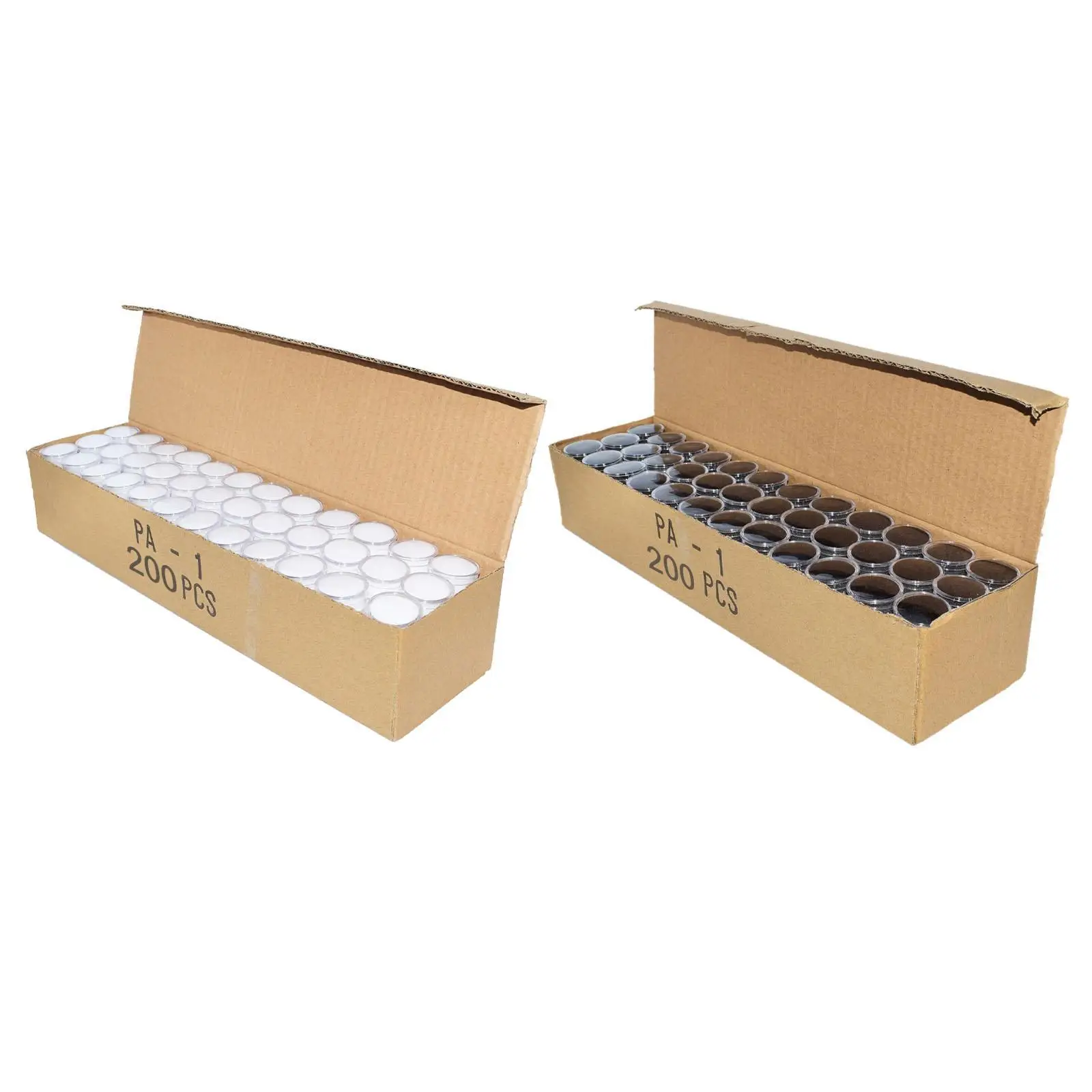 

200 Pieces Small Loose Diamond Display Box Holder Case Container Holder for Collectibles Round Acrylic Round Jewelry Show Box