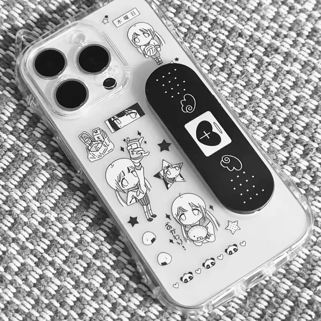 

Корейский стиль Ins, черно-белый цвет, ангел любви, ниша, художественный дизайн, забавный бандаж, мобильный держатель, универсальный, универсальный