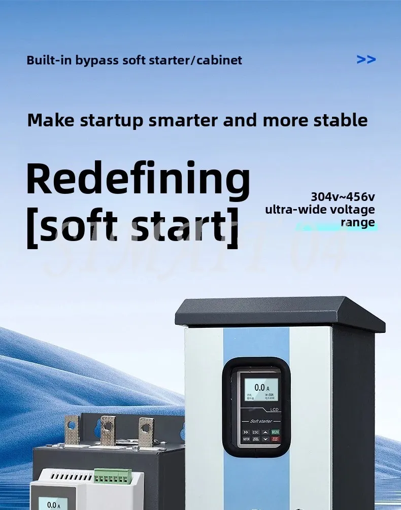 

380V Three-phase Motor Between 304-456V Built-in Bypass Soft Starter Cabinet 5.5/7 5/11/15 KW