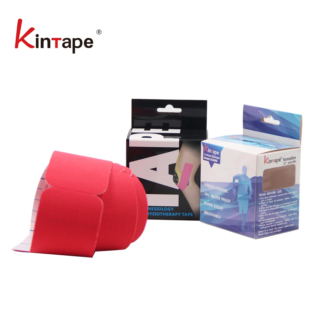 [DL Bulk Price] Pre Cut  I Strips Kintape - in Roll 5cm x 25cm 20 pieces Pre Cut Kinesiology tape for Musle I Patch