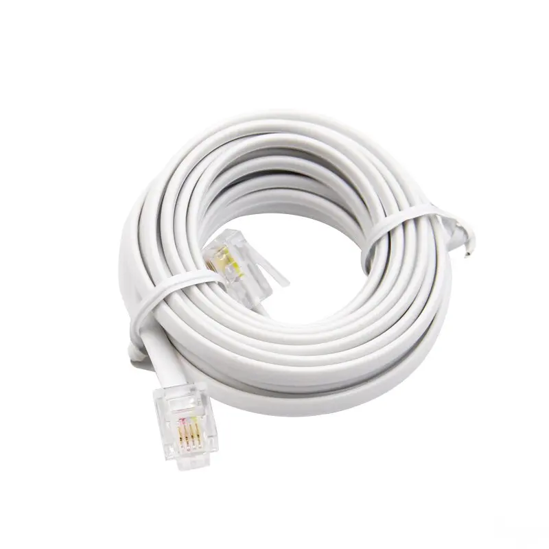 RJ11 6P4C Male to Male Modular Phone Internet Telephone Extension Cable Connector 1M 2M 3M Telephone Cable