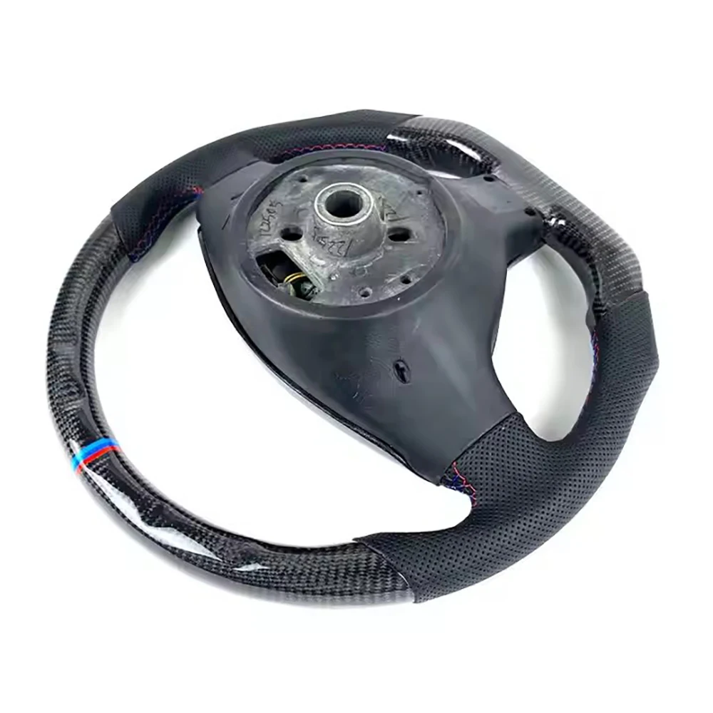 FOR BMW M3 E46 E39 E53 330ci 325i Steering Wheel Carbon Fiber Handmade Leather Customized Car Steering Wheel 2001-2003