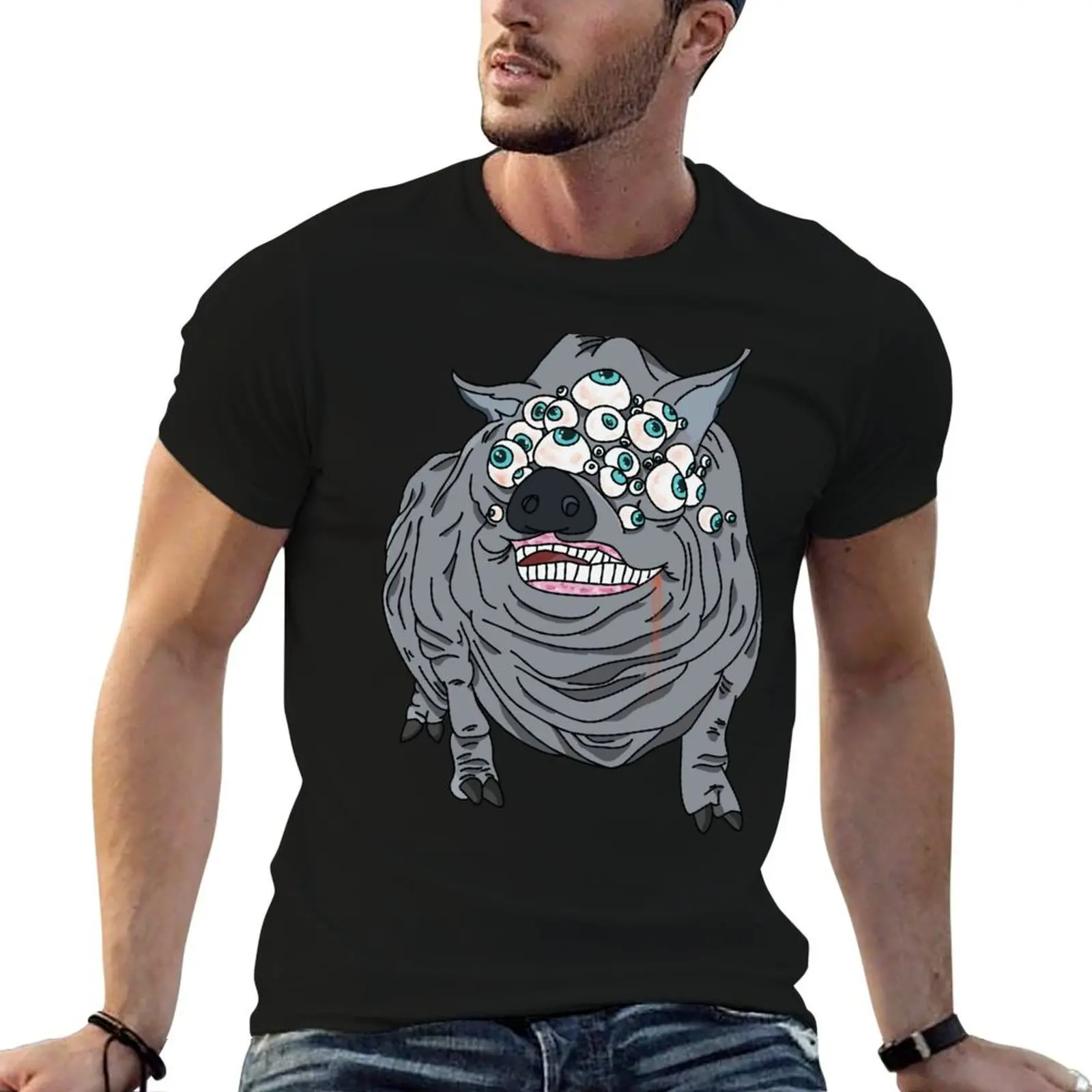 graphic shirt graphic quality man t high cotton Bloodborne t shirts maneater t man for man boar shirt T-Shirt vintage