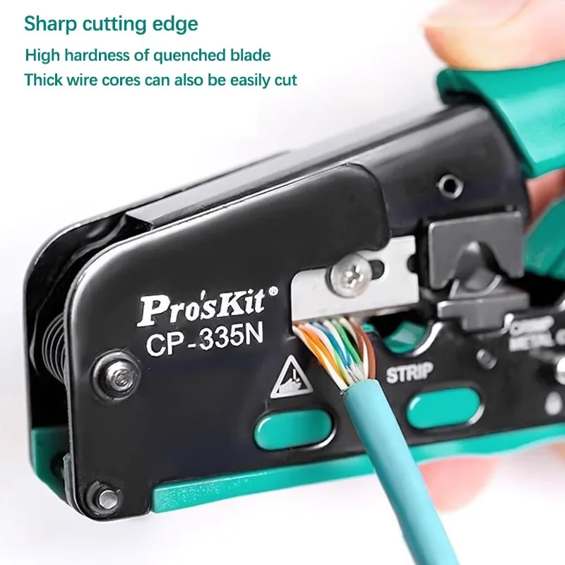 

Pro'sKit CP-335N multifunctional crimping 7 Class Ethernet cable pliers Ethernet telephone line crystal head crimping pliers
