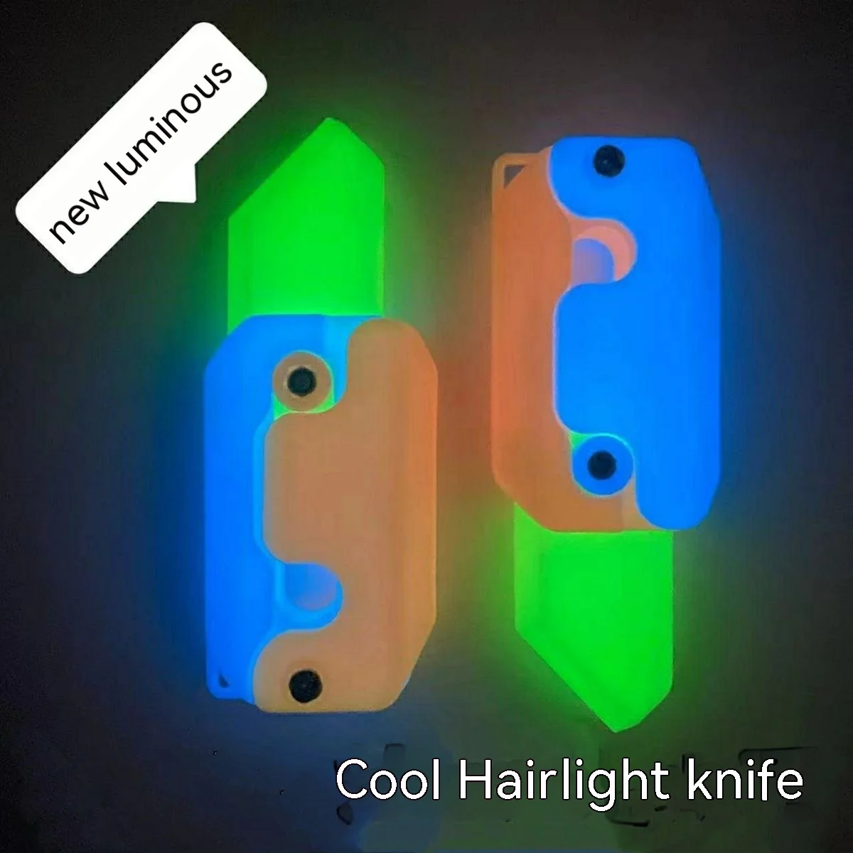 Toy Knife Luminous Gravity Knife Retractable Safe Environmentally Friendly 3D Printed Plastic Decompression Toy Dropshipping