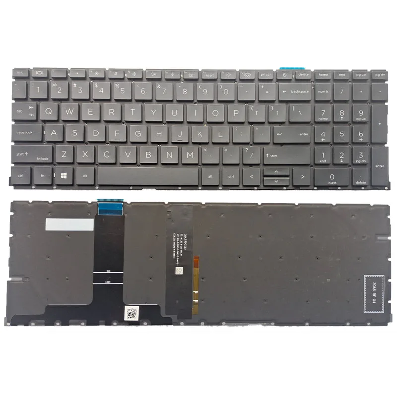 

New English For HP ProBook 450 G8 455 G8 Series Laptop Keyboard US Black With Backlit