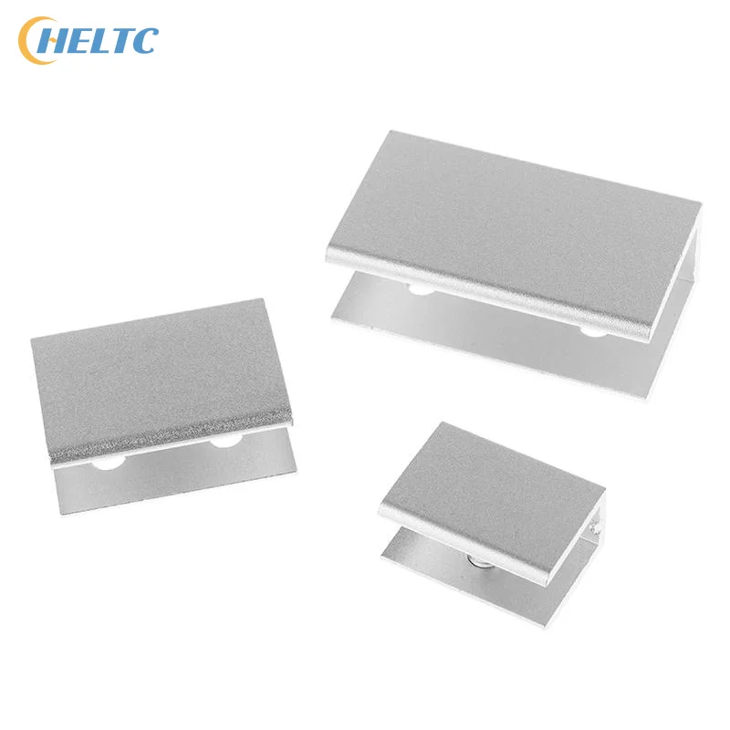 4 ชิ้น/ล็อตสแควร์แก้ว Clamps แก้ว CLAMP ผู้ถือชั้นวางคลิปอลูมิเนียมสนับสนุนสําหรับ 5 มม.6 มม.8 มม.10 มม.12 มม.ความหนา BOARD