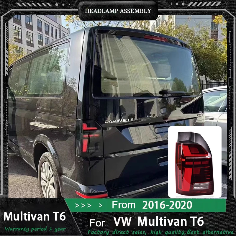 

Автомобильные задние фонари в сборе для VW Multivan Caravelle T6 2016-2020, обновленные светодиодные аксессуары с динамической последовательностью, анимация запуска