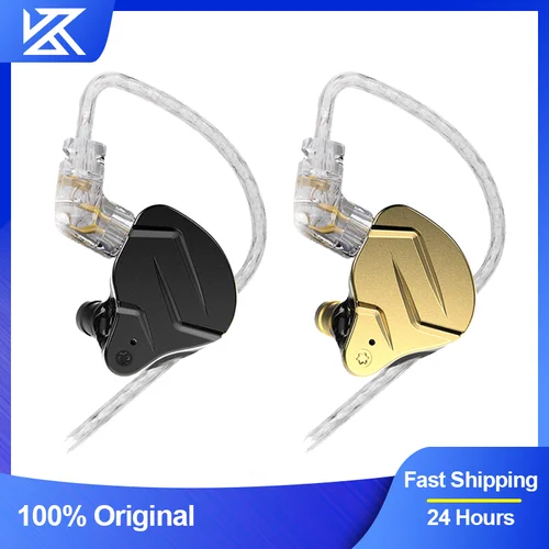 Imagen 1 del producto KZ ZSN Pro X auriculares con cable de Metal tecnología híbrida 1BA + 1DD auriculares con Monitor de gancho para la oreja con micrófono auriculares deportivos