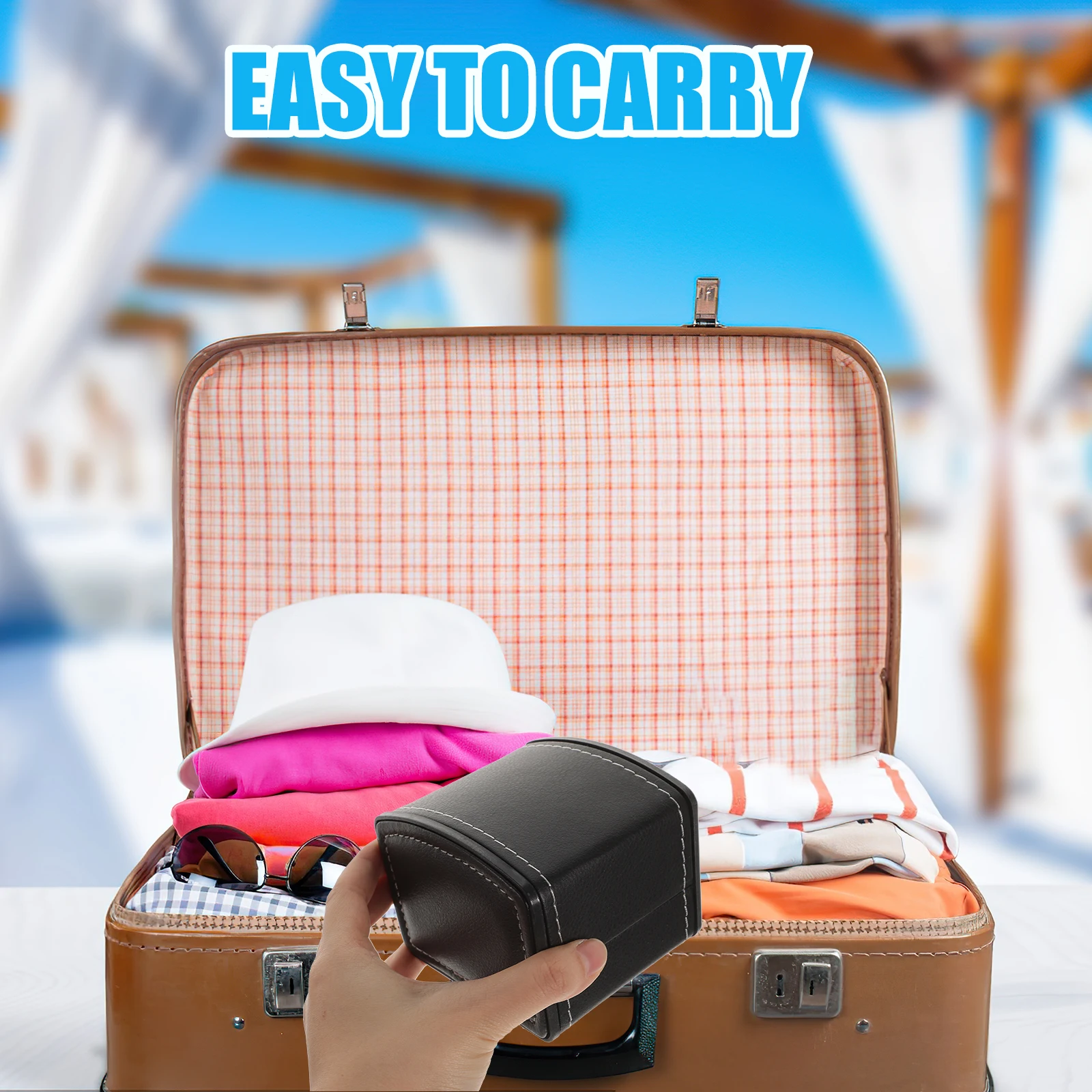 

2pcs Box Vintage Cases Collapsible Pu Storage Display Jewelry Case Watch Storage Box Retro Anti Scratch Durable