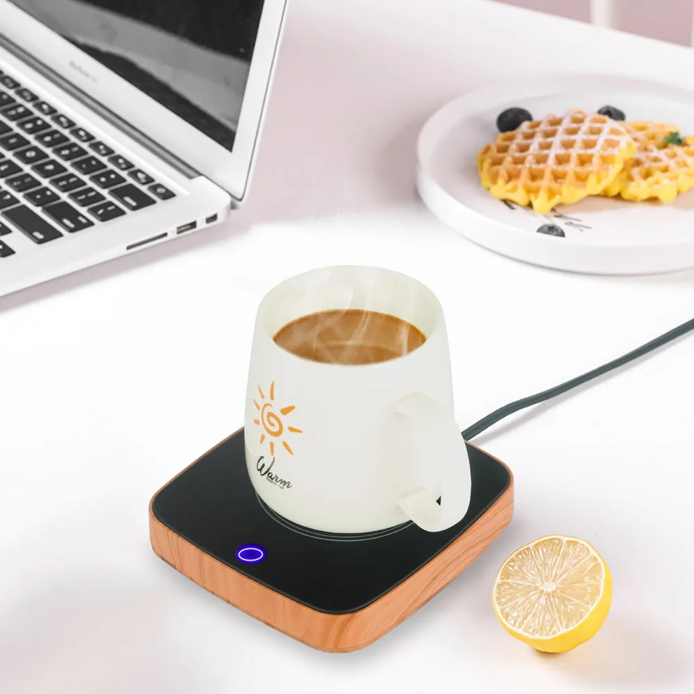 Almohadilla calefactora portátil para café y té, calentador de tazas eléctrico de escritorio, posavasos calefactor de leche para cocina, bebida eléctrica caliente