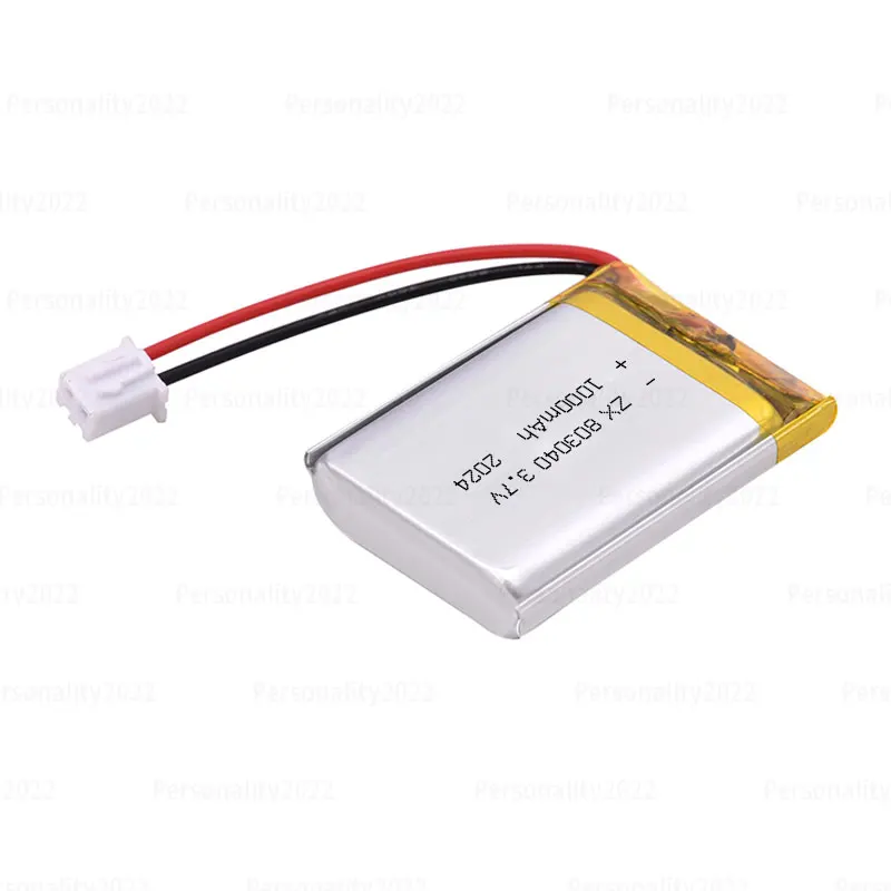 803040 polimerowa bateria Lipo1000mAh 3.7V akumulatory litowe do golarki waga światła kempingowego kontroler MP3/MP4