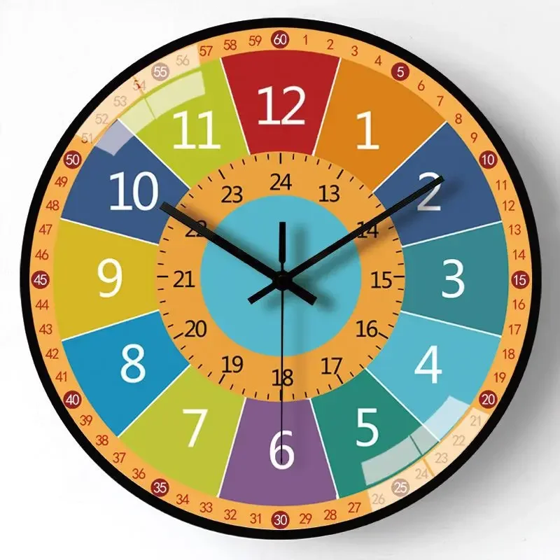 Cartoon Frühe Kindheit Bildung Wanduhr 8 Zoll/12 Zoll Wanduhr Hause Schöne Uhr Kreative Wand Dekorative Uhr