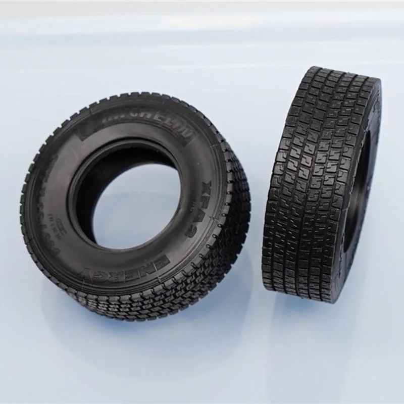 2pcs Rubber Tire Width 22/28mm for 1/14 Tamiya RC Truck Trailer Tipper Scania 770S MAN Benz Actros 3363 Volvo Car Diy Parts