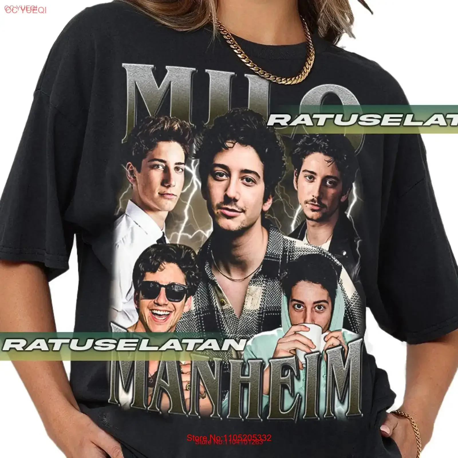 

Лимитированная винтажная футболка Milo Manheim для женщин и мужчин, винтажная, слегка модная, дышащая, повседневная, универсальная, унисекс