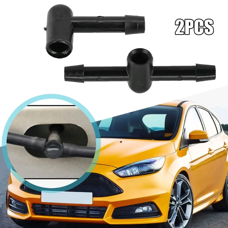 2pcs Car Windshield Water Jet Nozzle Hose Connector Kit Car Wiper Accessories for Ford Foucs Mondeo C-max Fiesta 6680333 1300699