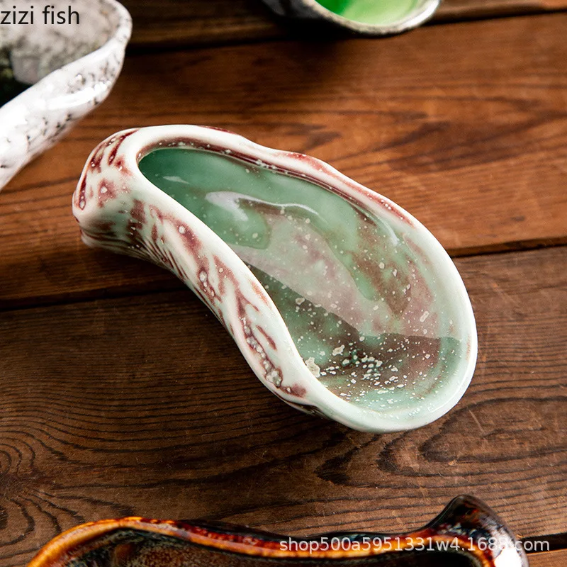 Ceramic Tableware Oyster Plate Dining Plates Snack Bowl Dim Sum Dish Dessert Plate Cold Dish Tray Fruit Bowl Taste Plates