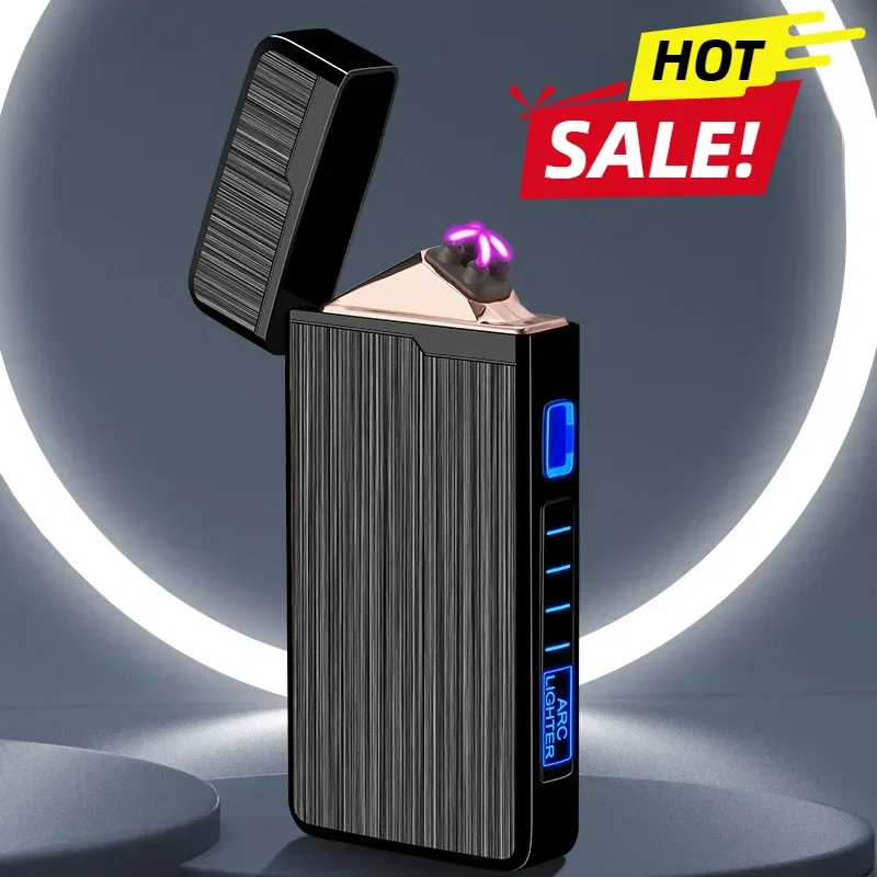 Plasma Dual ARC Touch Sensitive Lighter USB Rechargeable Windproof Flameless Lighter Gift for Men