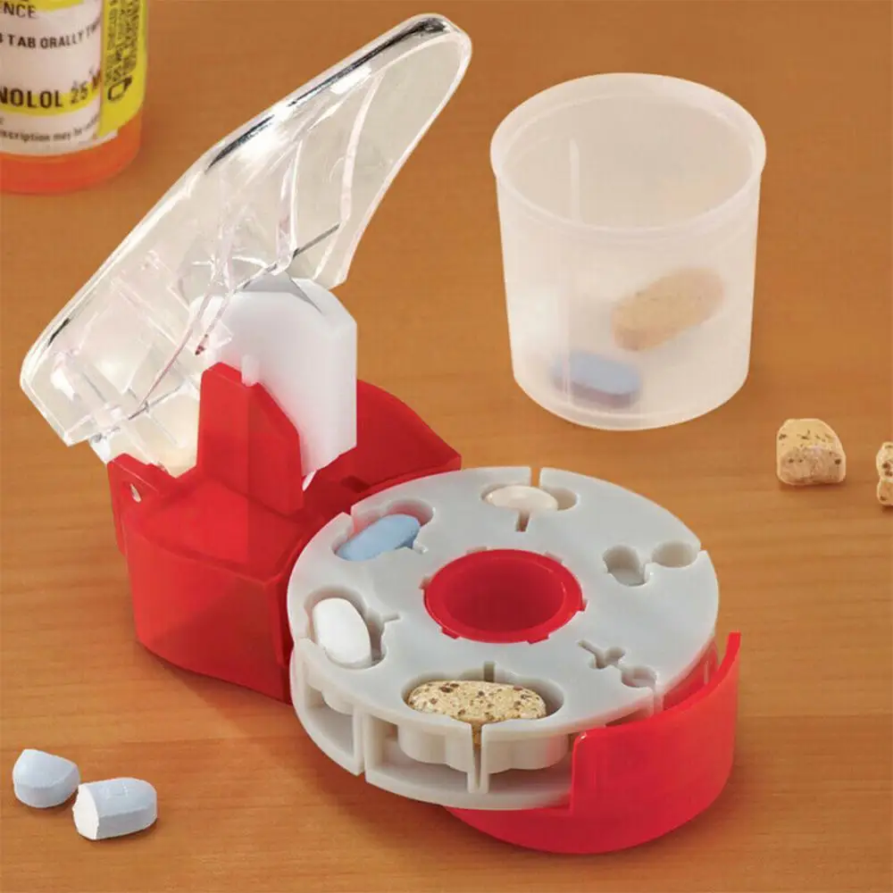 Drug Splitter e Pill Cutter, Mini Pill-Tablet Divisor, Drogas Tablet Grinder, Divisor conveniente, Caixa de plástico